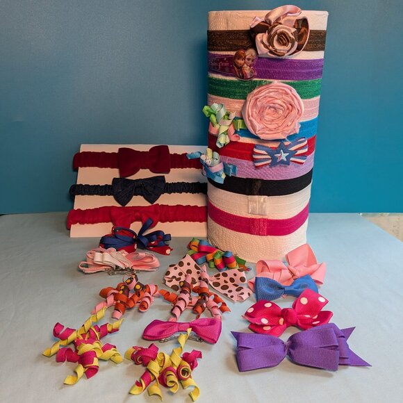 Stretchy Headbands & Clip On Hair Bows Bundle - Picture 6 of 12